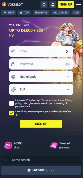 Voltslotnl opnameopties en uitbetalingsmethoden
